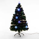 HOMCOM 4FT Green Fibre Optic Artificial Christmas Tree