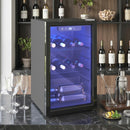 HOMCOM 24 Bottle Wine Cooler, 68L Freestanding Drinks Beer Wine Fridge