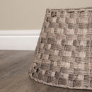 40/58cm Samuel Alexander Medium KD Plastic Wicker Rattan Woven Christmas Tree Skirt in Grey