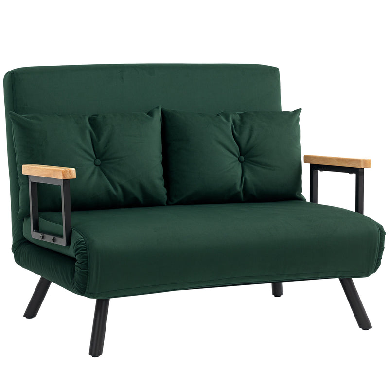 HOMCOM Click Clack 2 Seater Sofa Bed for Living Room, Guest Room
