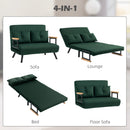 HOMCOM Click Clack 2 Seater Sofa Bed for Living Room, Guest Room
