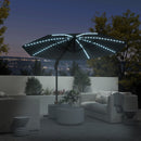 Outsunny 3(m) Garden Parasol w/ Lights, Crank Handle & Cross Base