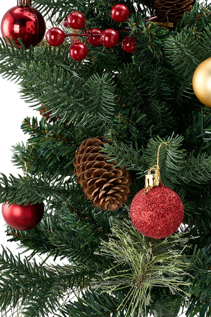 Lifeideas 2-Pack Artificial Christmas Trees with Decorations and LED Lights