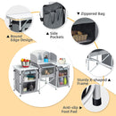 Livingandhome Camping Kitchen Stand Unit Storage Portable Outdoor