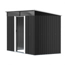 Breeins Sliding Door Metal Storage Shed With Windows