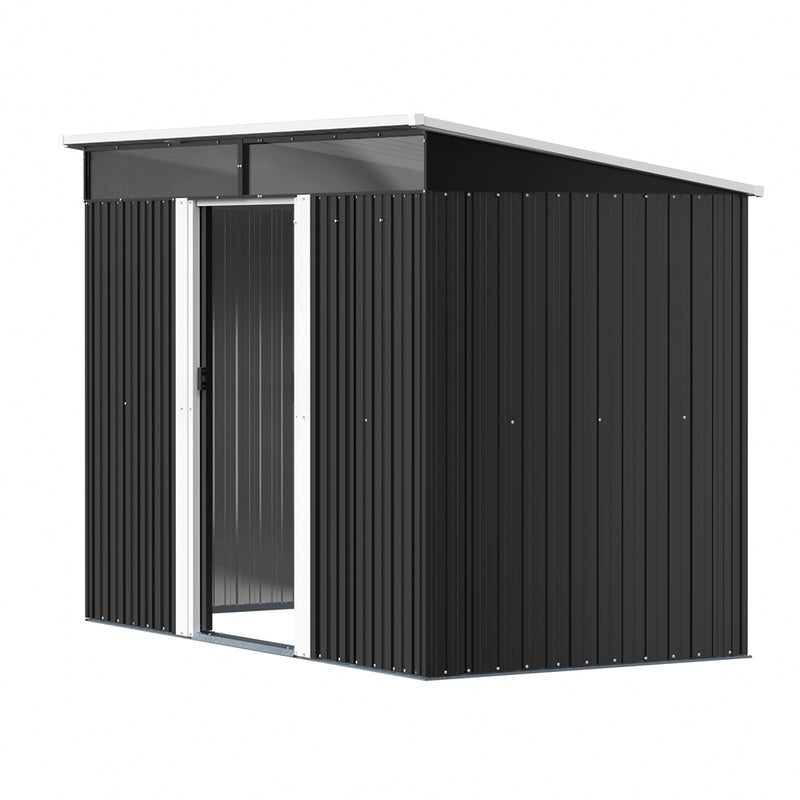 Breeins Sliding Door Metal Storage Shed with Windows