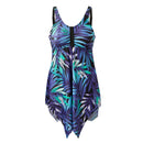2 Piece Tankini Swimsuit with Double Shoulder Straps