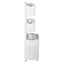 Lifeideas 3-Tier Foldable Laundry Baskets with Casters