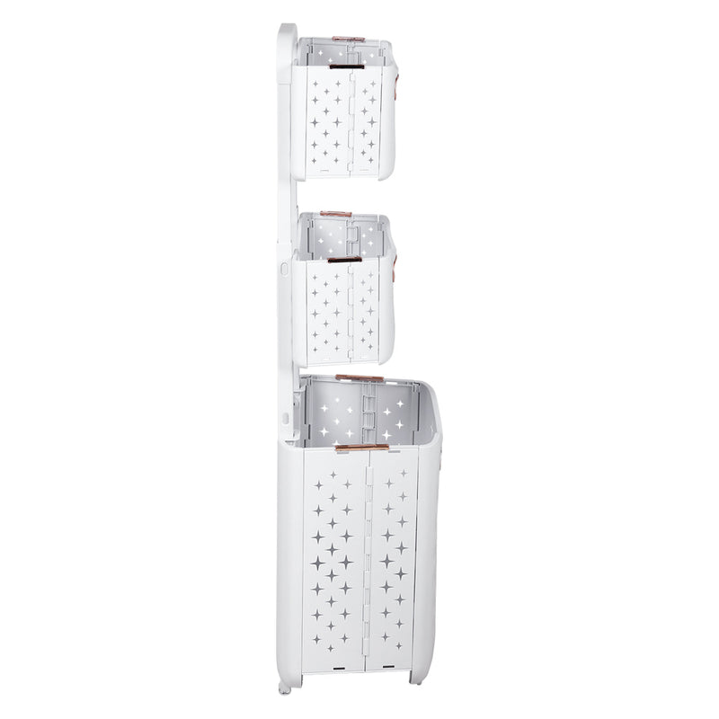 Lifeideas 3-Tier Foldable Laundry Baskets with Casters