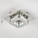 Livingandhome Square Small-size Crystal LED Ceiling Light