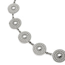 Round Coin-Shaped Charms Adjustable Metal Waist Chain Accessory - Silver