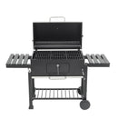 Livingandhome Outdoor Charcoal Grill With Side Table BBQ Patio