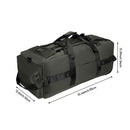 Modishion Army Green Wheeled Nylon Travel Bag