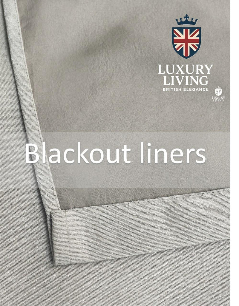 Chenille Blackout Taped Curtains Silver