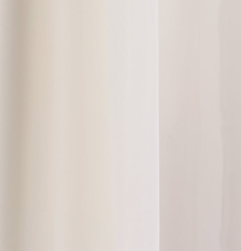 Sheer Cream Plain Woven Voile Slot Top Curtain Panel Pair