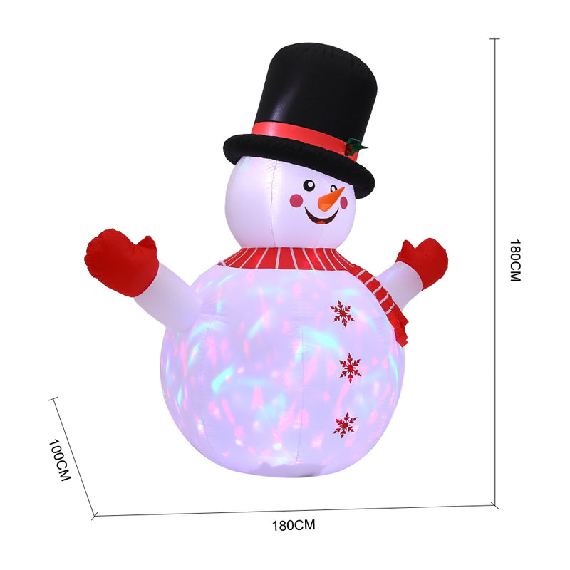 Lifeideas 1.8M Inflatable Snowman for Christmas Decoration