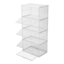 Livingandhome 4-Tier Foldable Storage Box with Magnetic Doors
