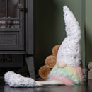 70cm Festive Christmas Rainbow Haired Plush Gonk Dangly Legs & Starry Hat