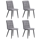Livingandhome 4Pcs Tufted Modern Armless Dining Chairs with Metal Legs