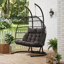 Breeins 2-Seater Swing Hanging Egg Chair With Metal Stand