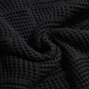 Modishion Black Knitted Shoulder Bag Hollow Tote Bag Handbag