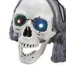 Halloween Hanging Skull with Glowing Eyes