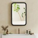 HOMCOM Bathroom Wall Cabinet With Mirror Black