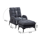 Livingandhome Armchair and Ottoman Recliner Set