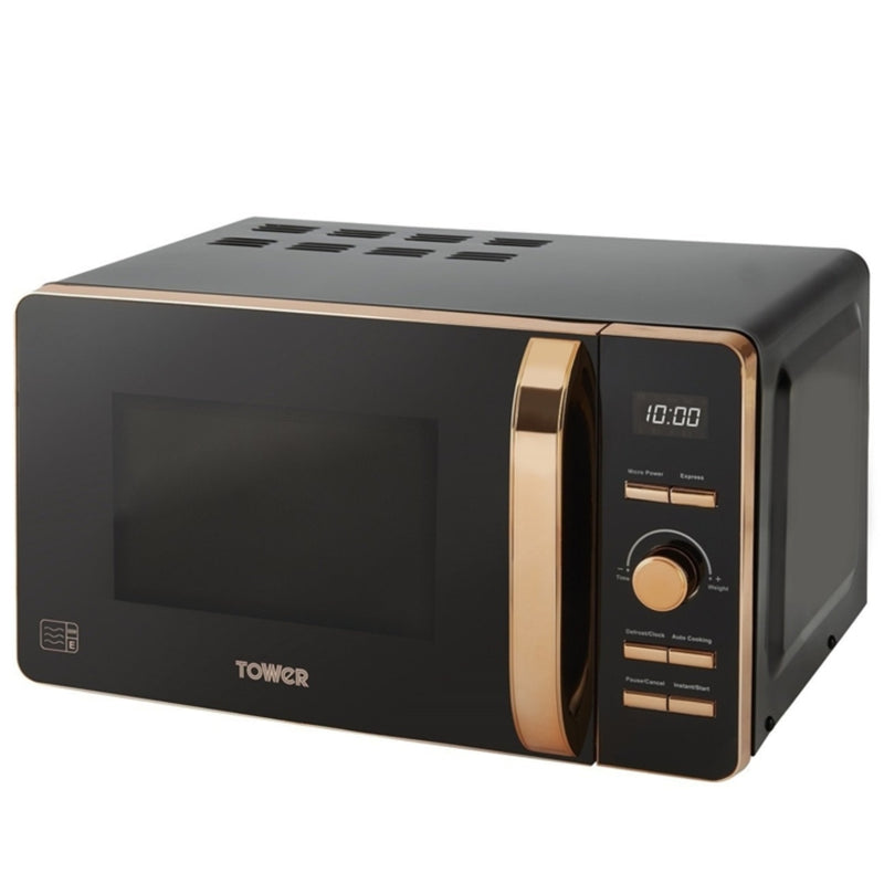 Tower Rose Gold Microwave 20L  - Black