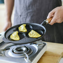 Breeins 3-Hole Cast Iron Frying Pan
