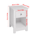 Livingandhome Modern White Side Table with Storage