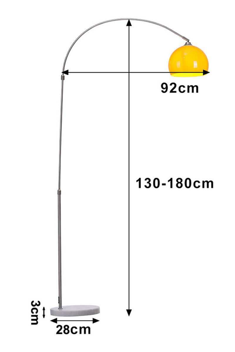 Cottonfy UK Arched Floor Lamp With Marble Base