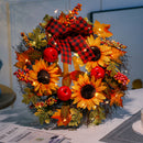 Autumn Sunflower LED Wreath