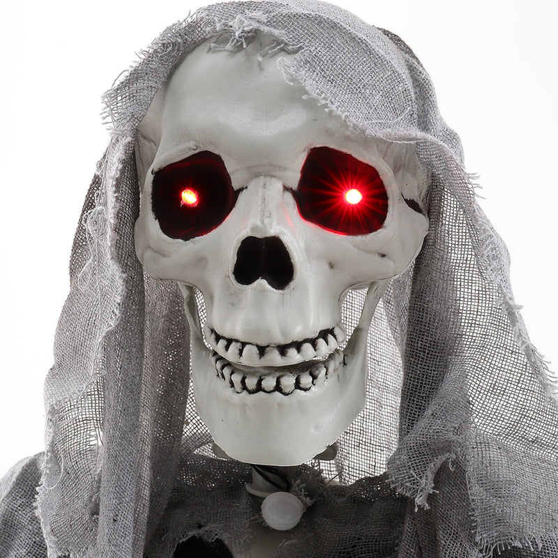Halloween Hanging Skeleton Ghost with Motion Sensor