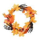 Halloween Wreath with Pumpkins Hands