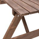 Breeins Solid Wood Rectangle Picnic Table and Bench Set