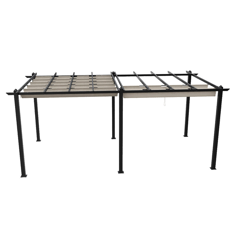 Breeins 10x20ft Aluminium Pergola with Retractable Roof