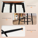 HOMCOM 360° Swivel Bar Stools Set of 2, PU Leather Barstools with Footrest