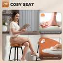 HOMCOM 360° Swivel Bar Stools Set of 2, PU Leather Barstools with Footrest