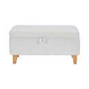Livingandhome Teddy Fleece Upholstered Storage Ottoman