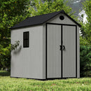 Breeins Apex Roof Garden Storage Tool Shed With Lockable Doors - Grey Wood Effect (L, XL & 2XL Sizes)