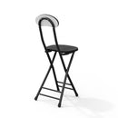 Livingandhome Set of 4 Compact Wooden Folding Chair with Metal Legs