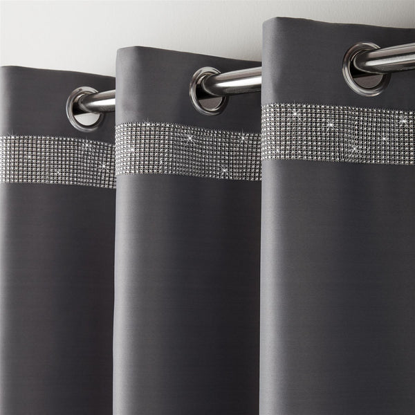 Palace Diamante Ring Top Blackout Curtains