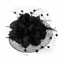 Black Feather Flower Mesh Fascinator