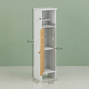 HOMCOM Bathroom Cabinet, Slim Bathroom Unit with Adjustable Shelf, White