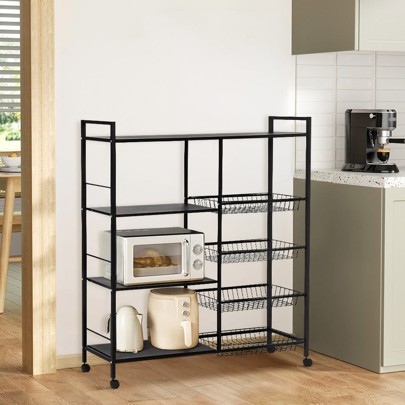 Lifeideas Kitchen Microwave Oven Vegetable Storage Cart