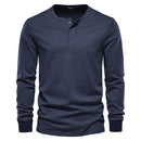 Long-Sleeved Henley T-Shirt