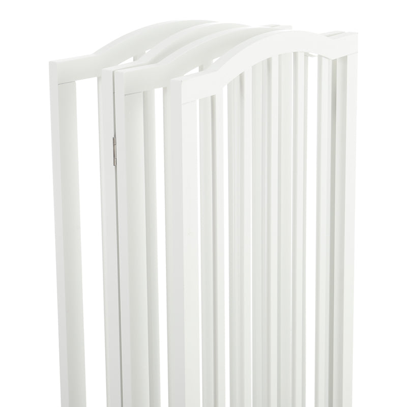 Kidkid 4 Panel Wooden Foldable Safety Gate with Stable Feet