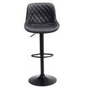 Livingandhome 2 Pcs Faux Leather Height Adjustable Bar Stool