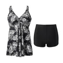 Two Piece Tankini Swimsuit With Double Shoulder Straps